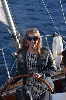 Becky Lukovic sailing in Bariloche, Argentina - Travel Agent Chatter